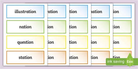 8 letter words that end with tion